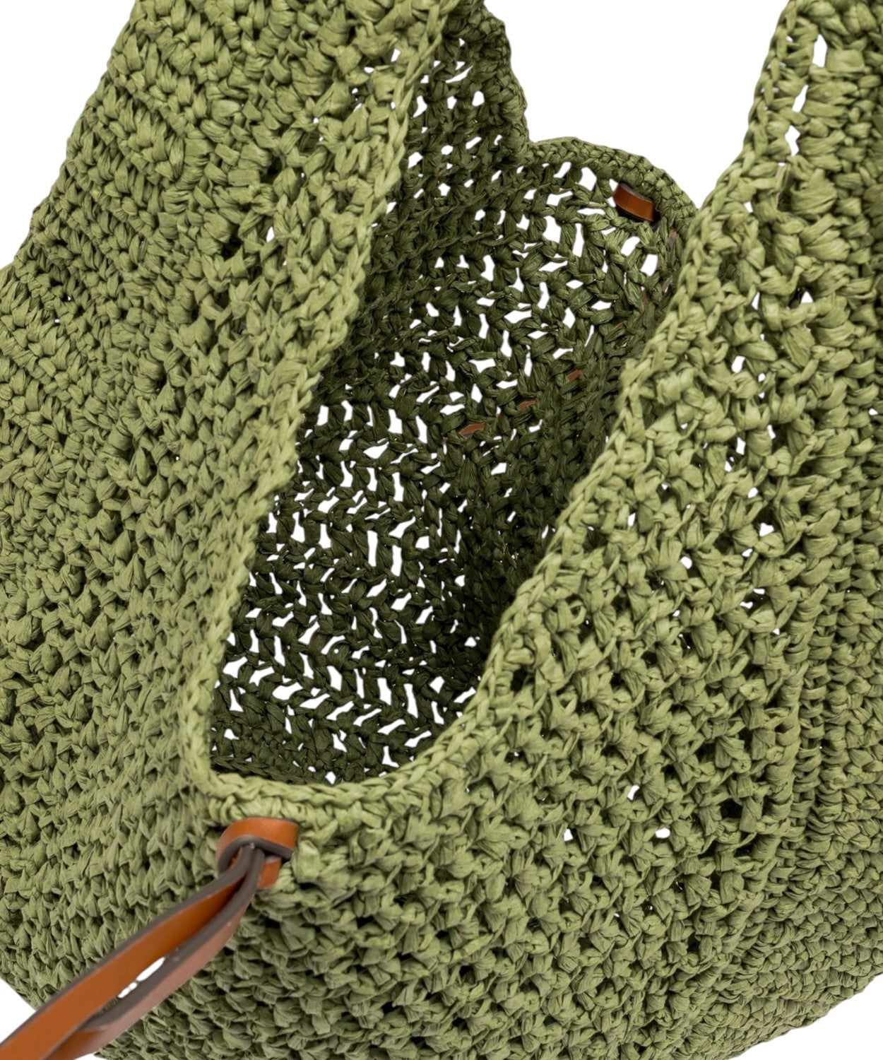 Nefeli Hobo Tasche aus gehäkeltem Strohhut