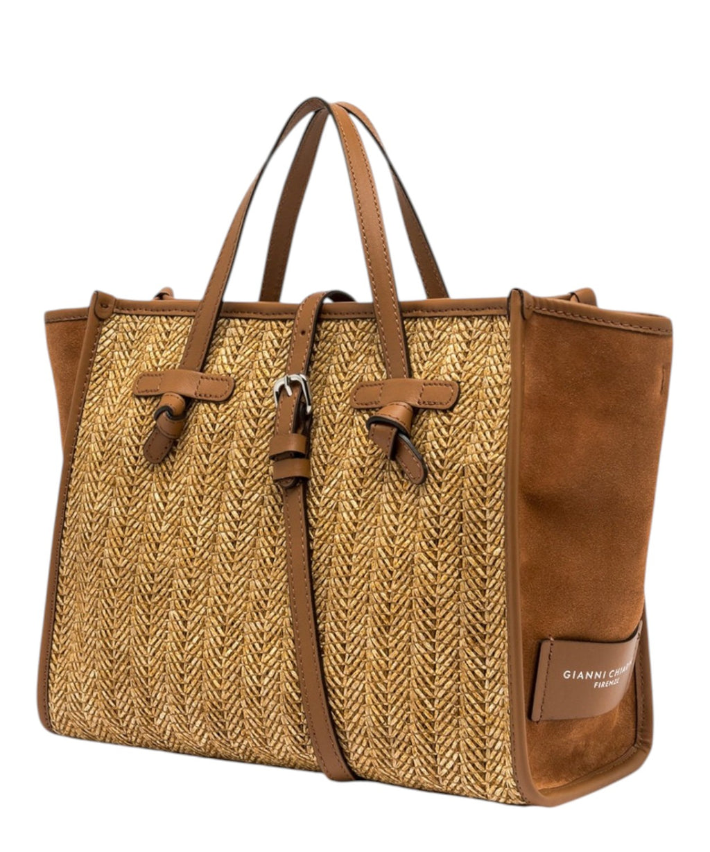 Borsa Gianni Chiarini Miss Marcella 32 in paglia e suede