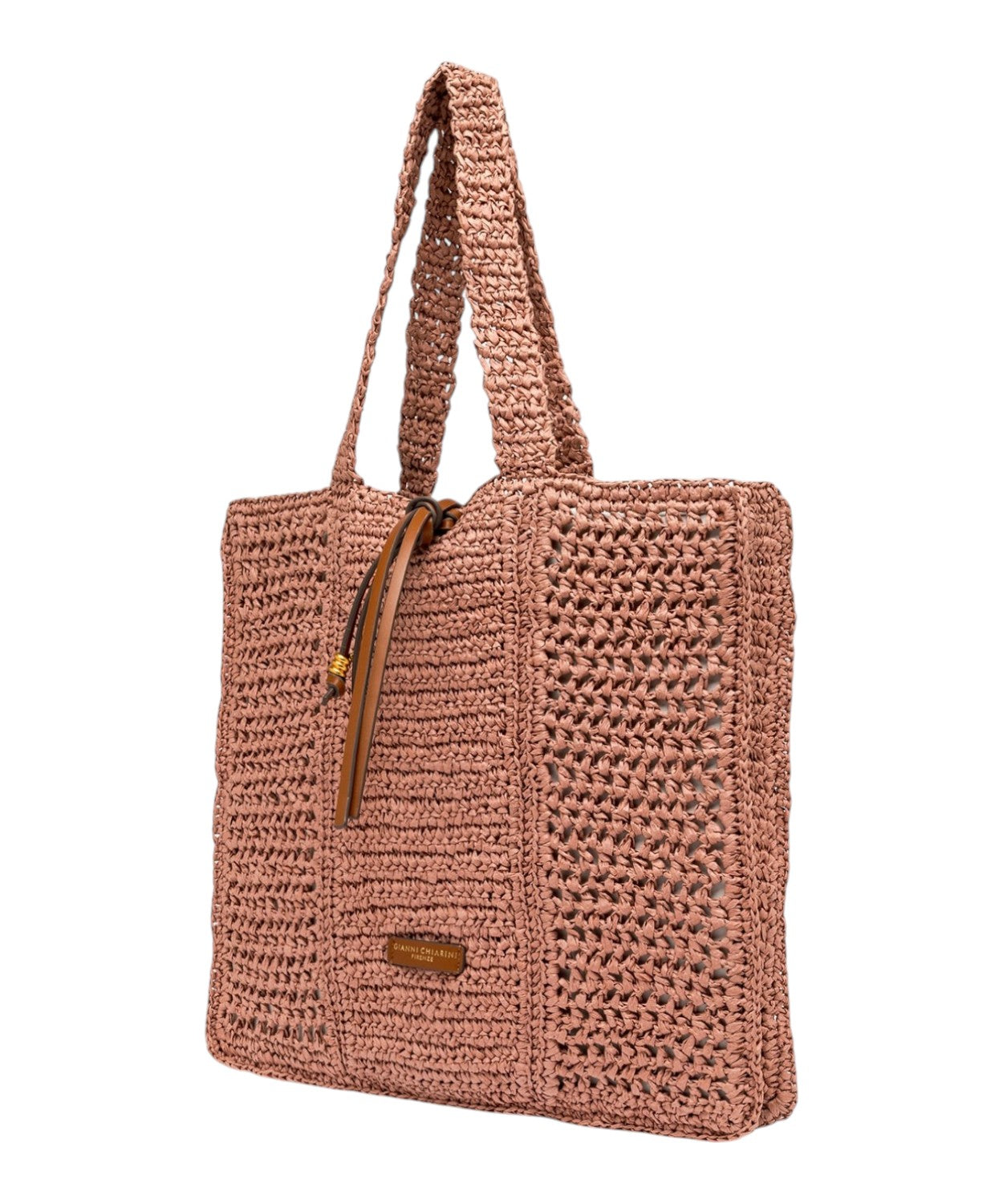 Gianni Chiarini Nefeli Shopper aus gehäkeltem Stroh