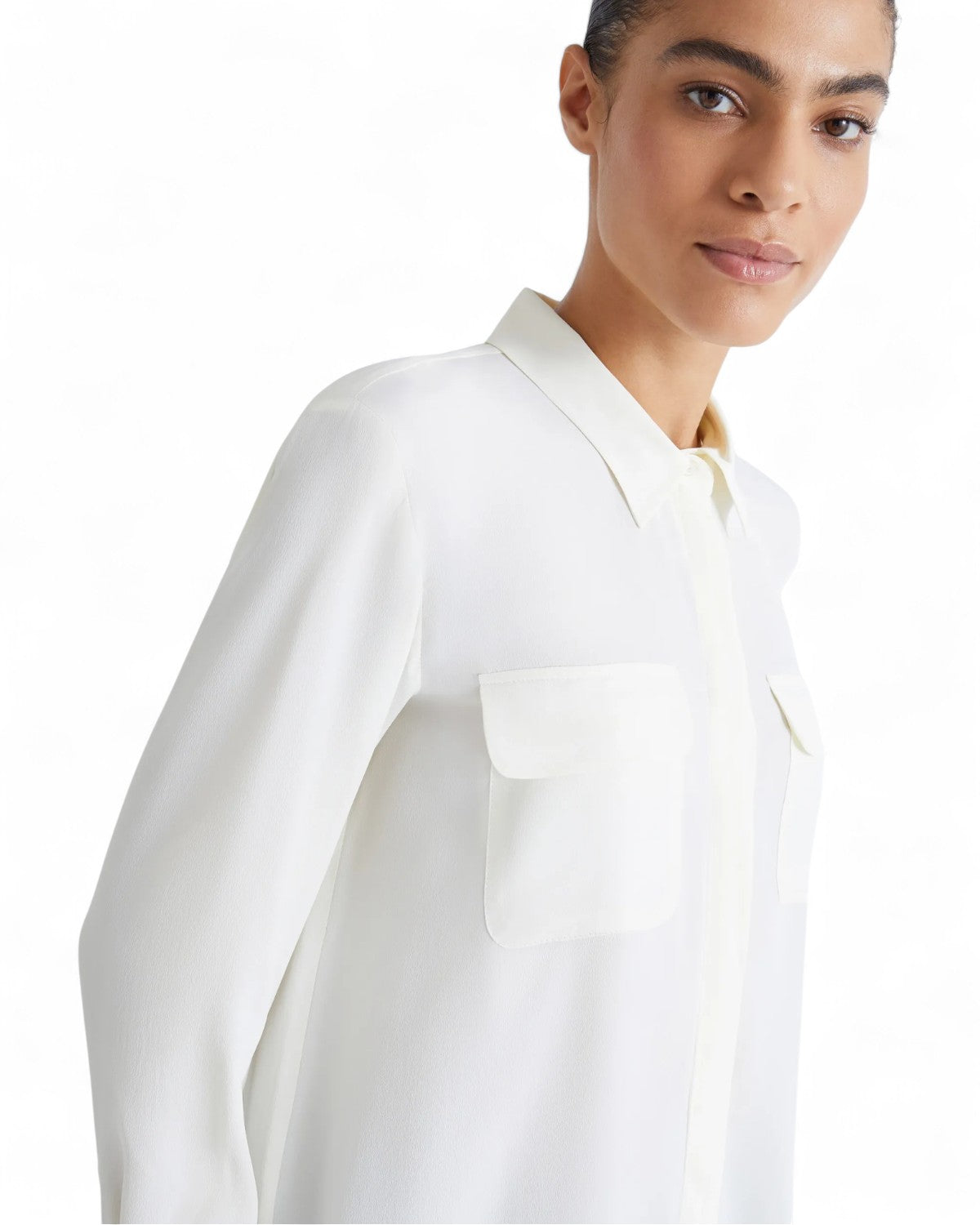 Camicia in misto seta con tasche applicate-Marella-Camicie-Vittorio Citro Boutique