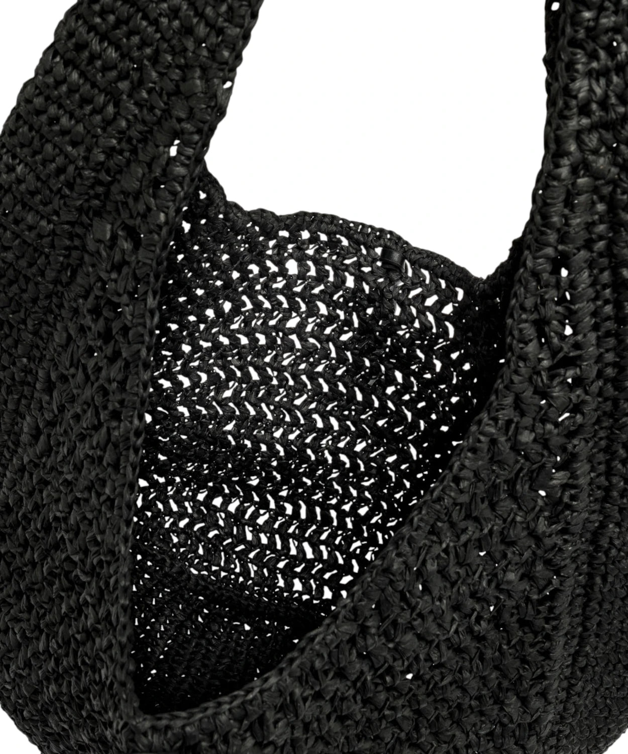 Gianni Chiarini Crochet Straw Hobo Bag