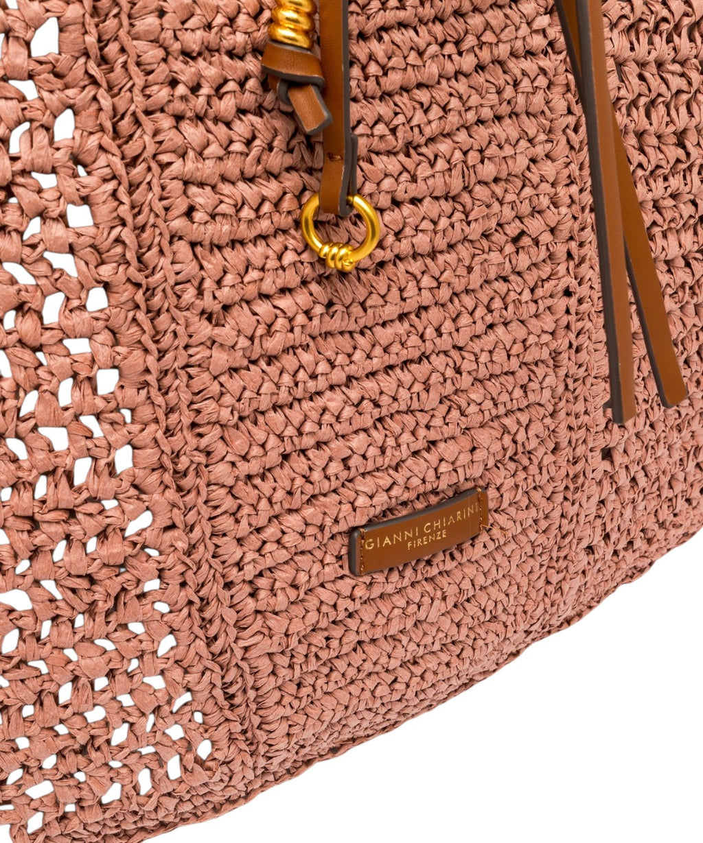 Gianni Chiarini Nefeli Shopper aus gehäkeltem Stroh