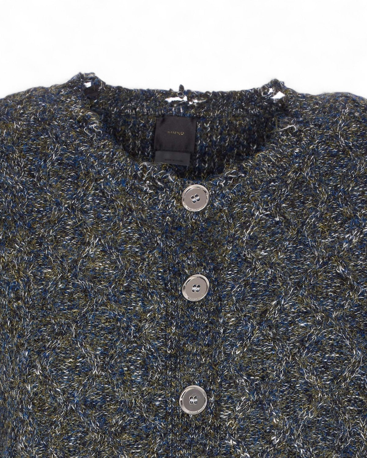 Cardigan in Maglia con Punto Treccia e Bottoni-Pinko-Maglieria-Vittorio Citro Boutique