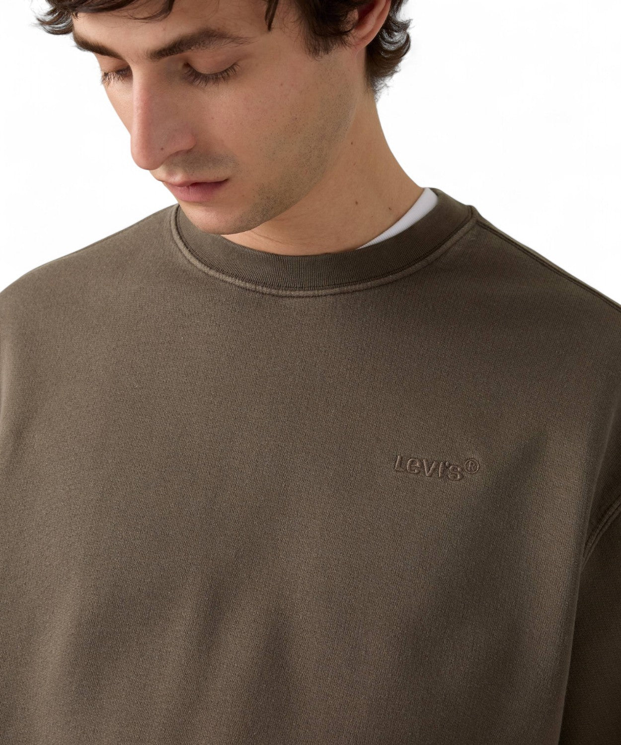 Felpa Girocollo Authentic in cotone e pile-LEVI'S-Felpe-Vittorio Citro Boutique