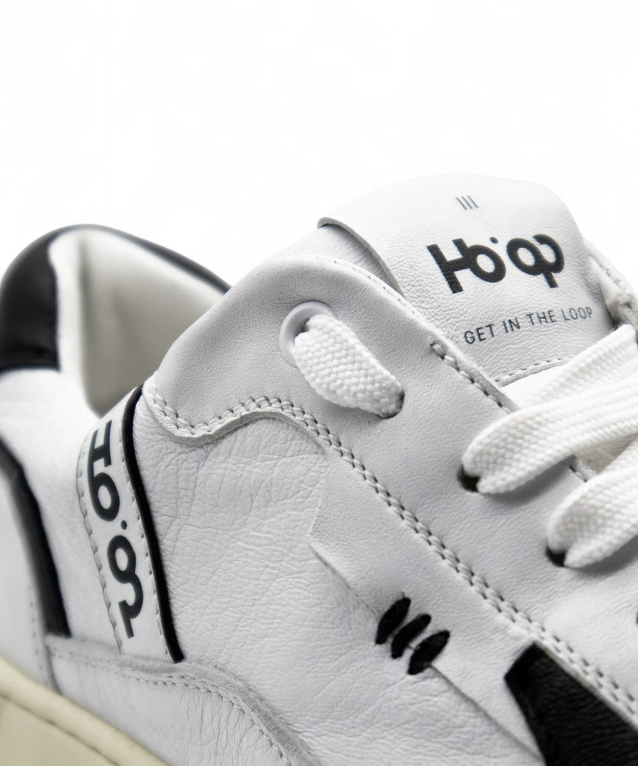 Sneakers Ho’op Start White Black in Pelle Bianca e Nera-HO'OP-Sneakers-Vittorio Citro Boutique