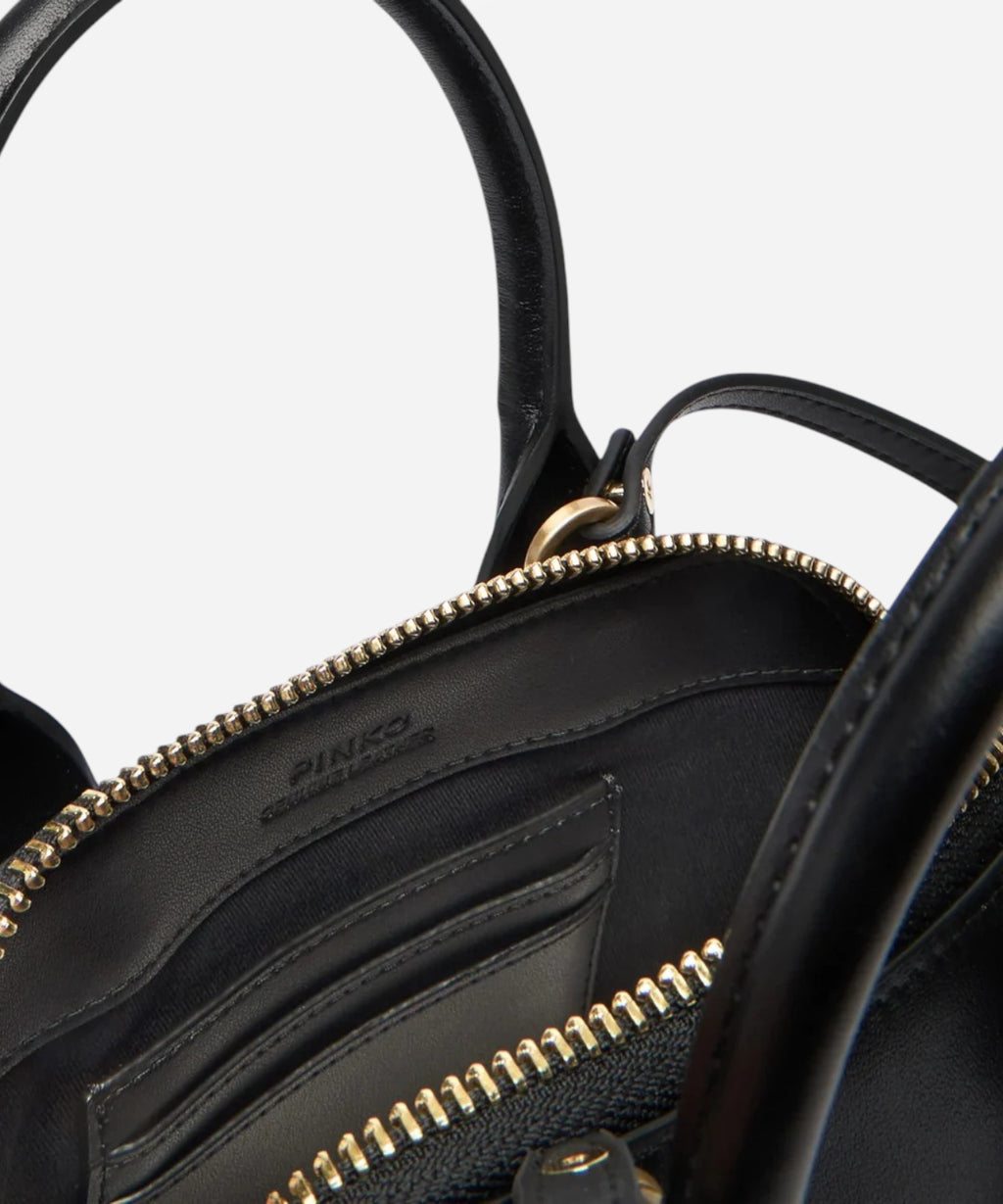 Pinko Zip Mini Bowlingtasche aus Leder
