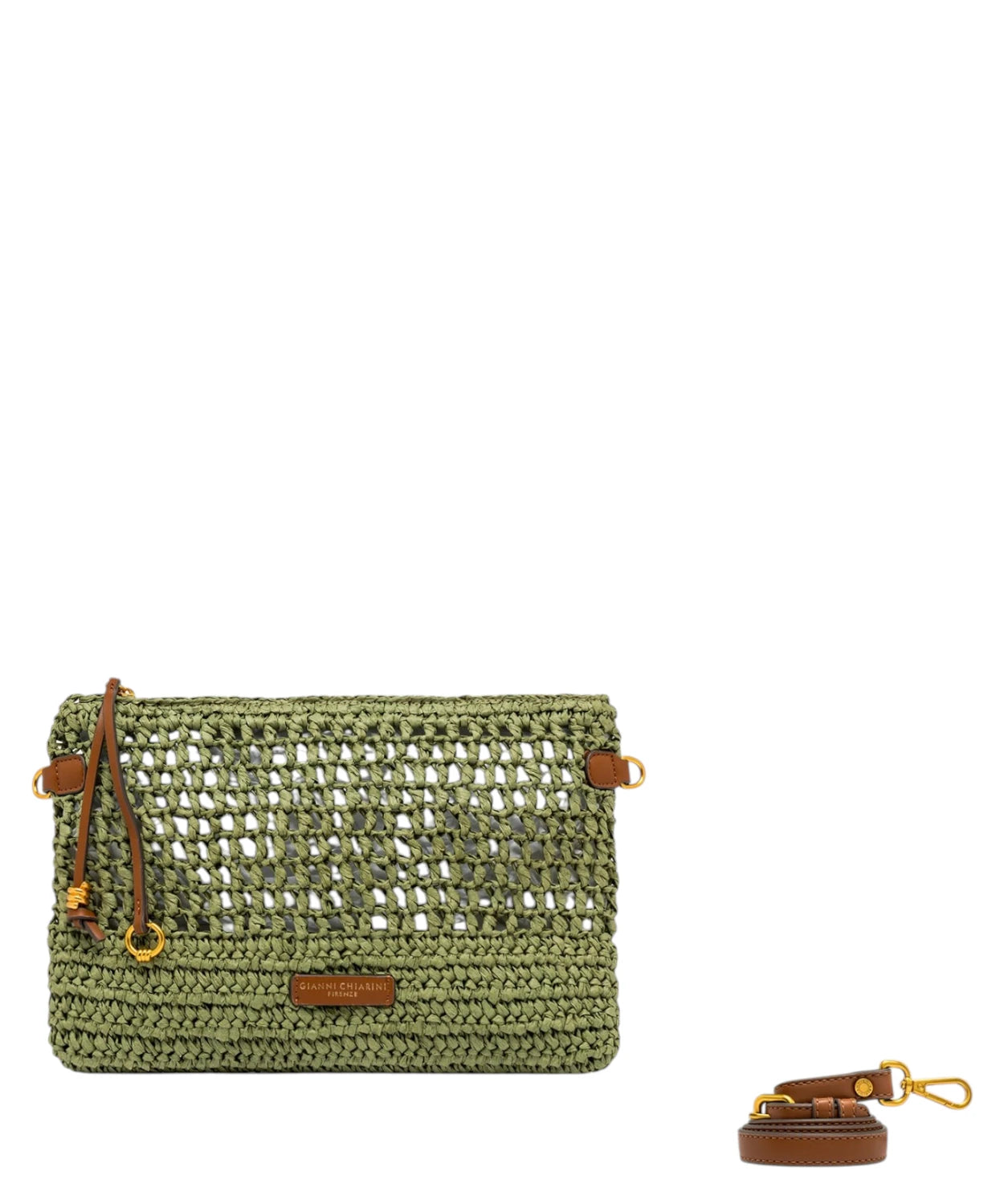 Gianni Chiarini Nefeli Pouch in Crochet Straw