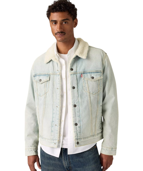 Дънково яке Levi’s Trucker Type III с подплата от шърпа
