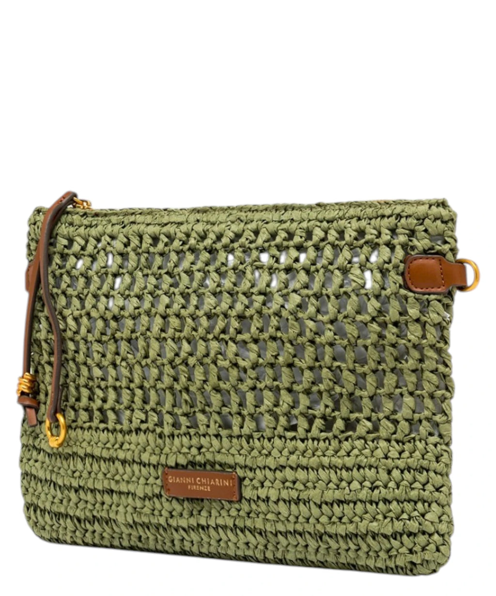 Gianni Chiarini Nefeli Pouch in Crochet Straw