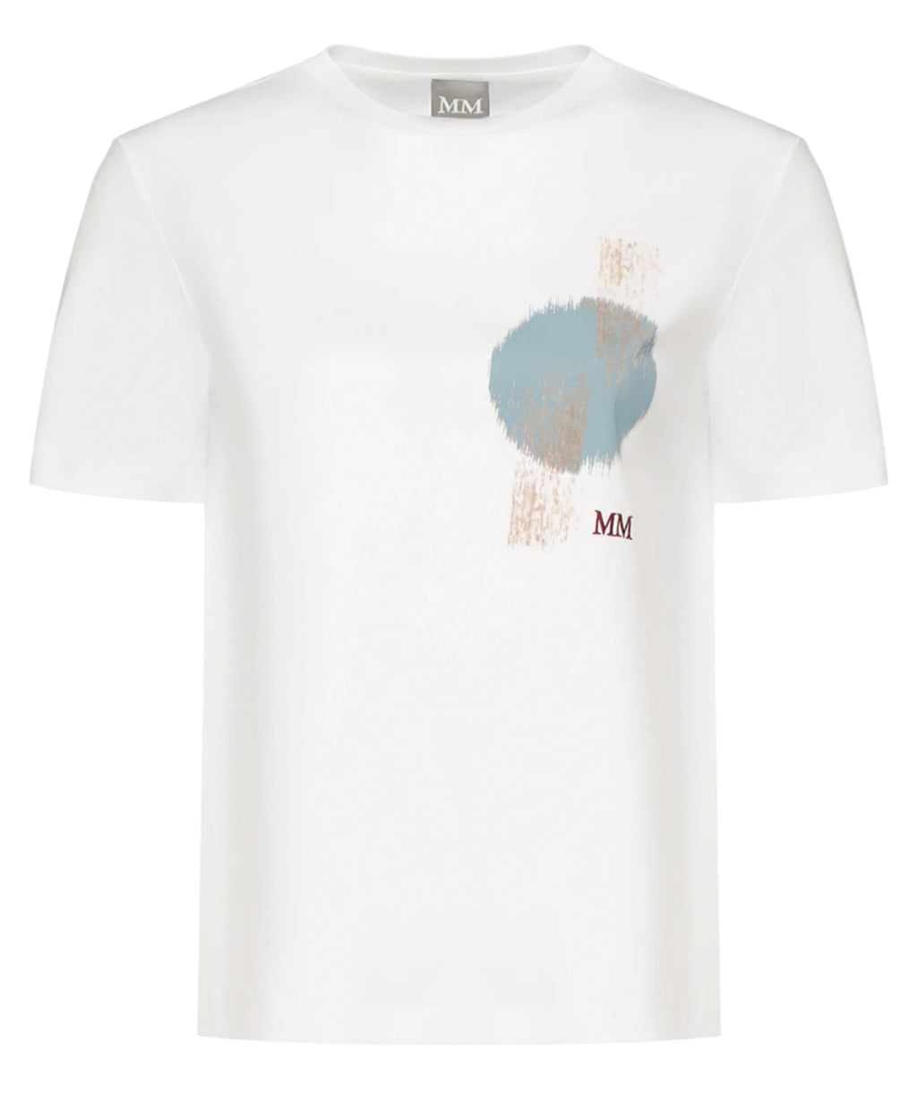 T-shirt Max Mara logo MM in modal en katoen