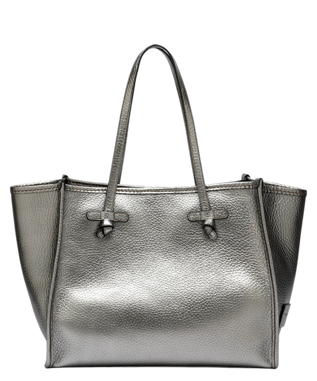 Gianni Chiarini Marcella Maxi Grained Leather Double Shopping Bag with Pouch