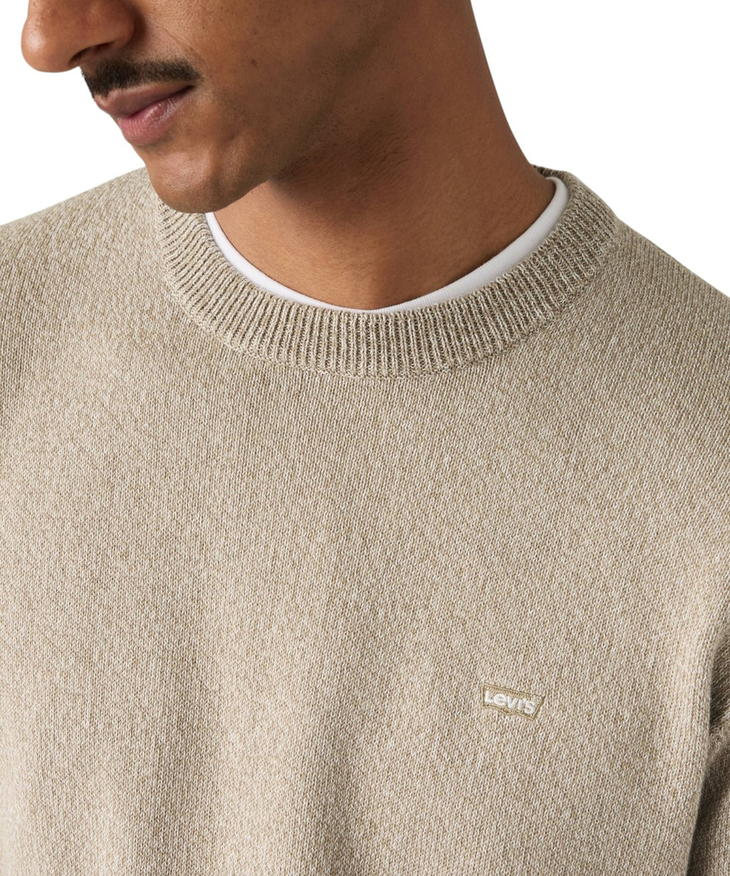 Maglia Leggera in Cotone Girocollo con Logo Housemark