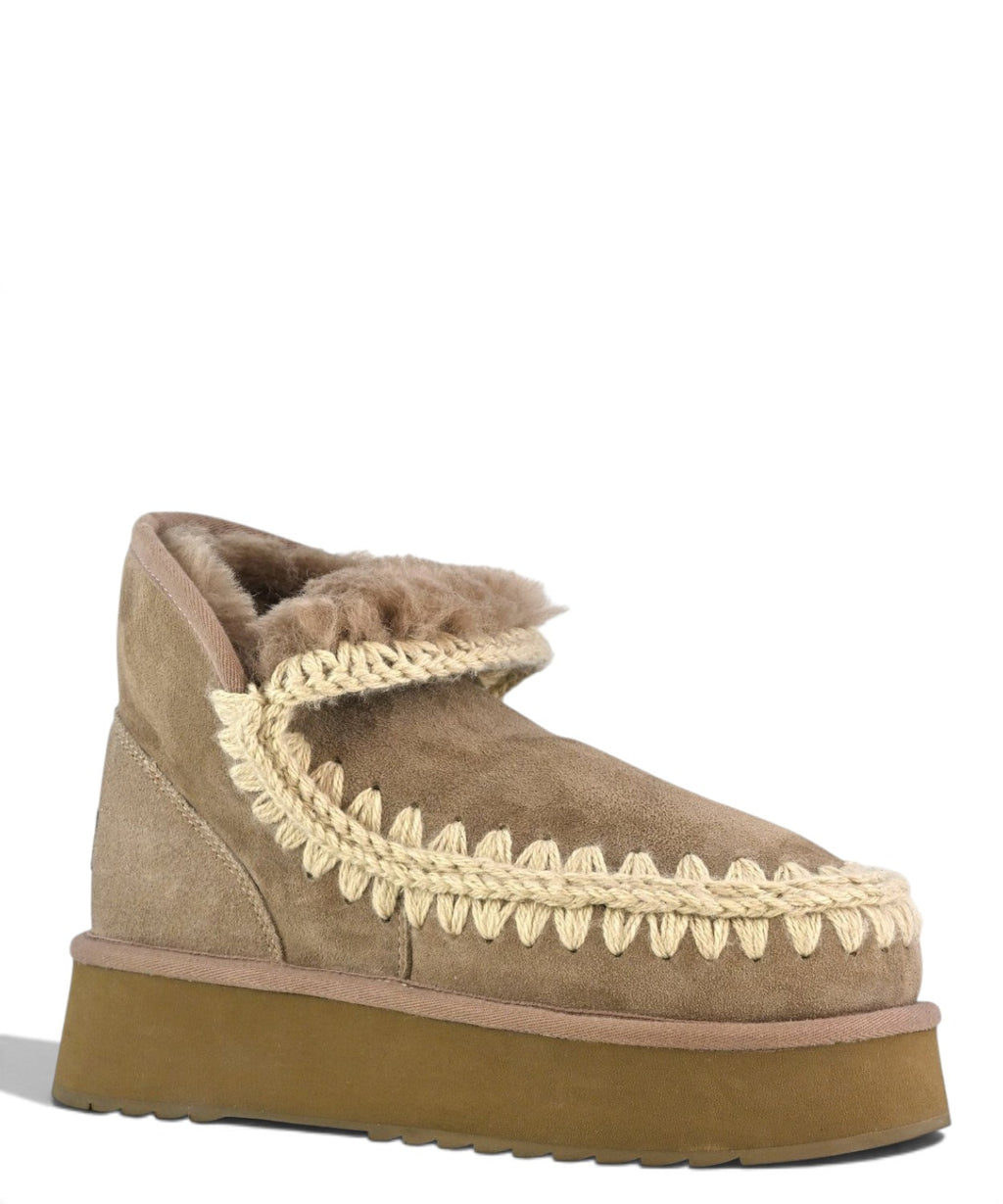 Botas de plataforma Mou Mini Eskimo de ante y piel de borrego
