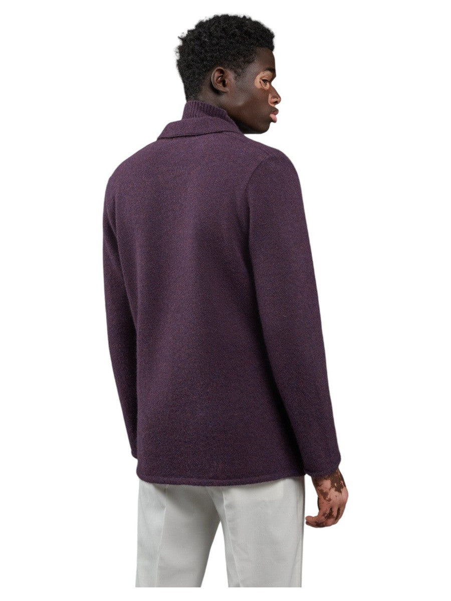 Giacca Maglia Doppiopetto Viola-Lardini-Giacche-Vittorio Citro Boutique