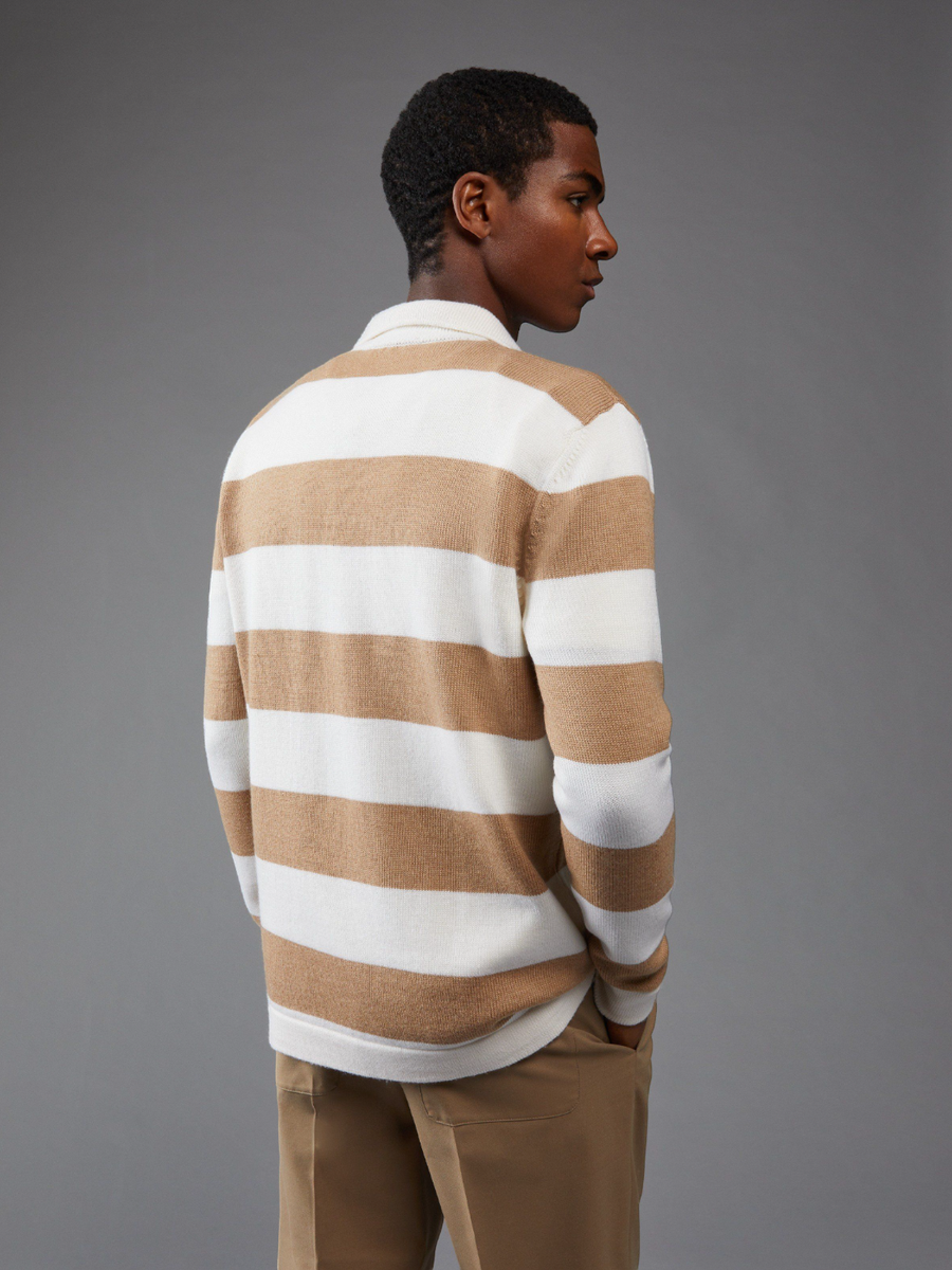 Polo maniche lunghe a righe-Lardini-Polo-Vittorio Citro Boutique