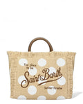 Borsa Colette in Rafia Naturale con Pois e Logo Ricamato-Mc2 Saint Barth-Borse a mano-Vittorio Citro Boutique