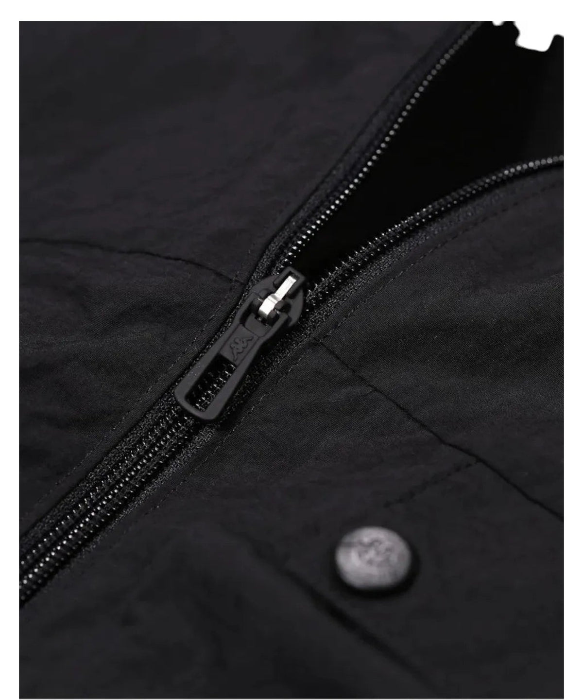 Kappa Giacca Uomo Banda Edou Nero con Zip e Logo Omini Laterale-Kappa-Giacche-Vittorio Citro Boutique