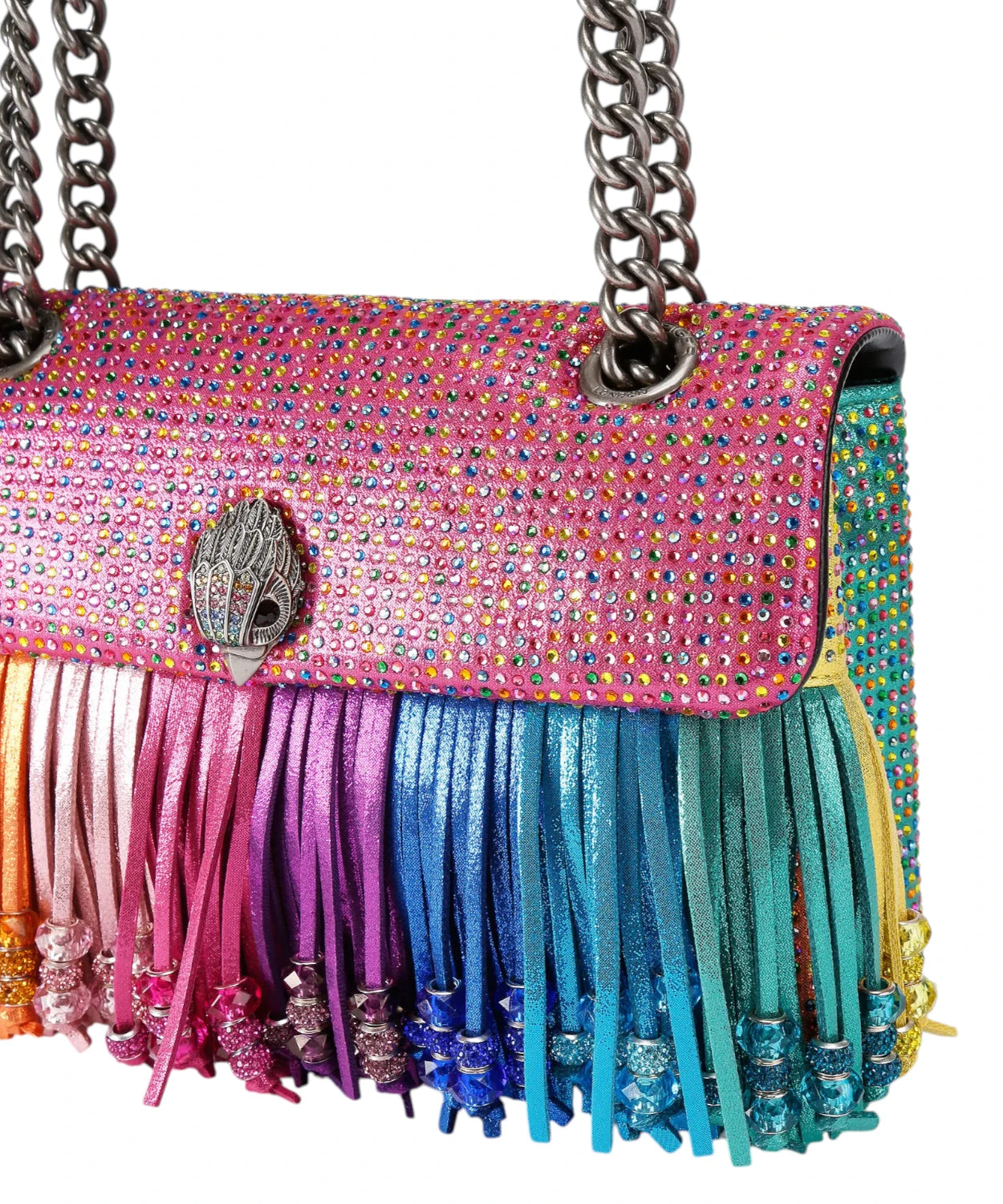 Borsa Kensington Fringe Kurt Geiger con Cristalli e Frange