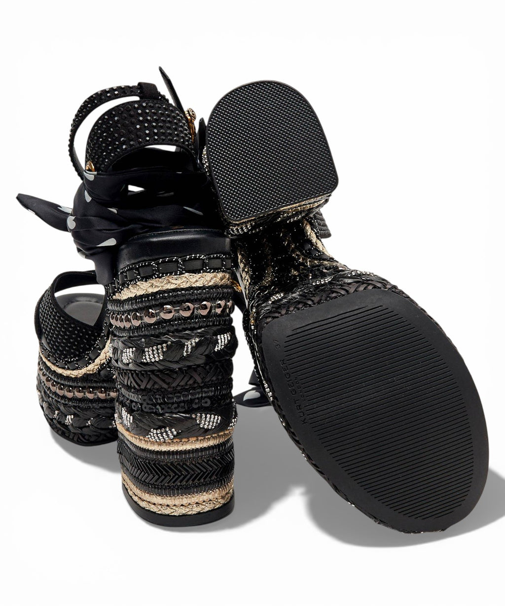 Kurt Geiger Scarf Chelsea Sandalias de Tacón en Tejido