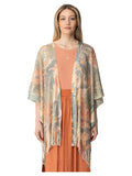 Kimono Twinset Effetto Rete con Stampa Floreale e Frange-Twinset-Maglieria-Vittorio Citro Boutique