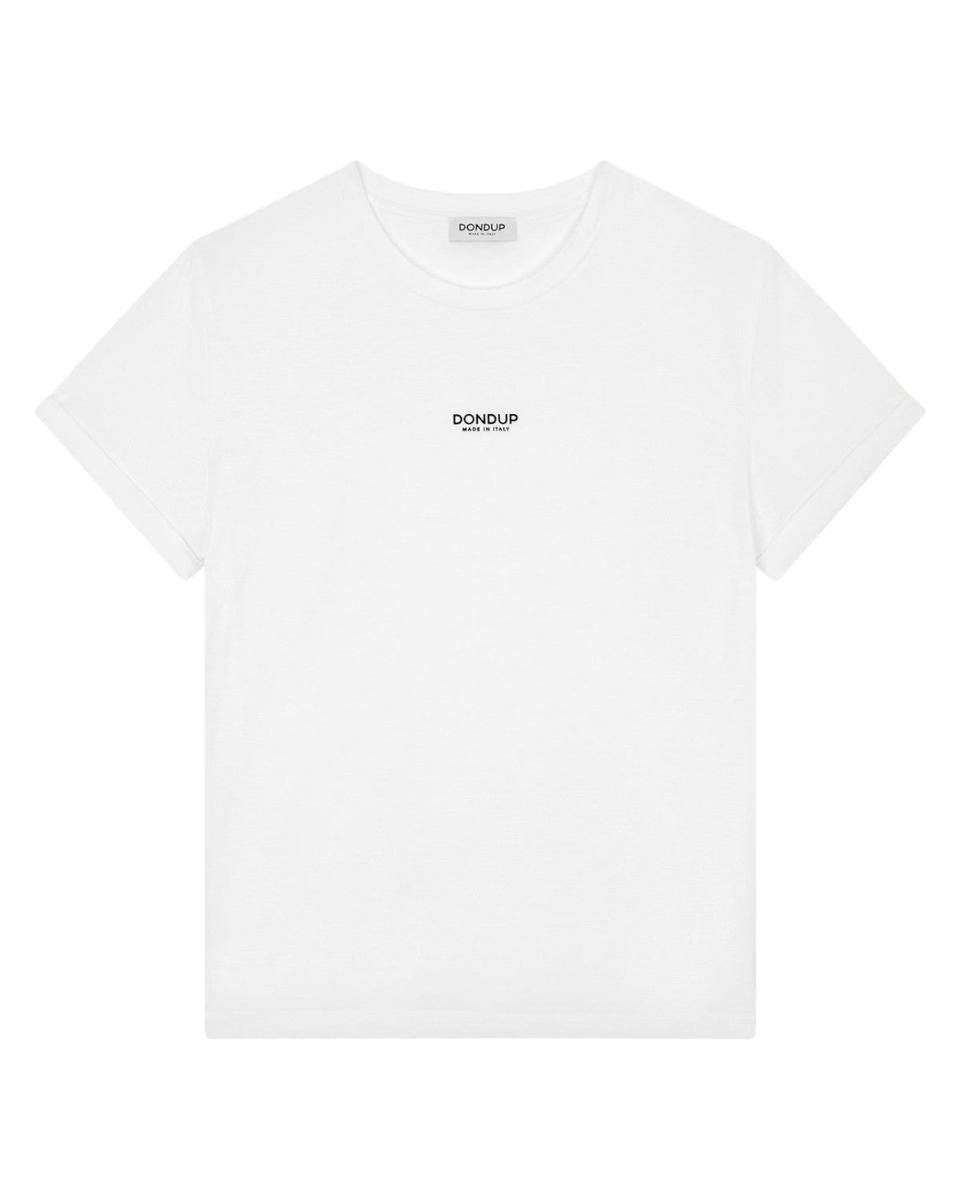 T-shirt in Jersey con Stampa Logo sul Petto-Dondup-T-shirt-Vittorio Citro Boutique