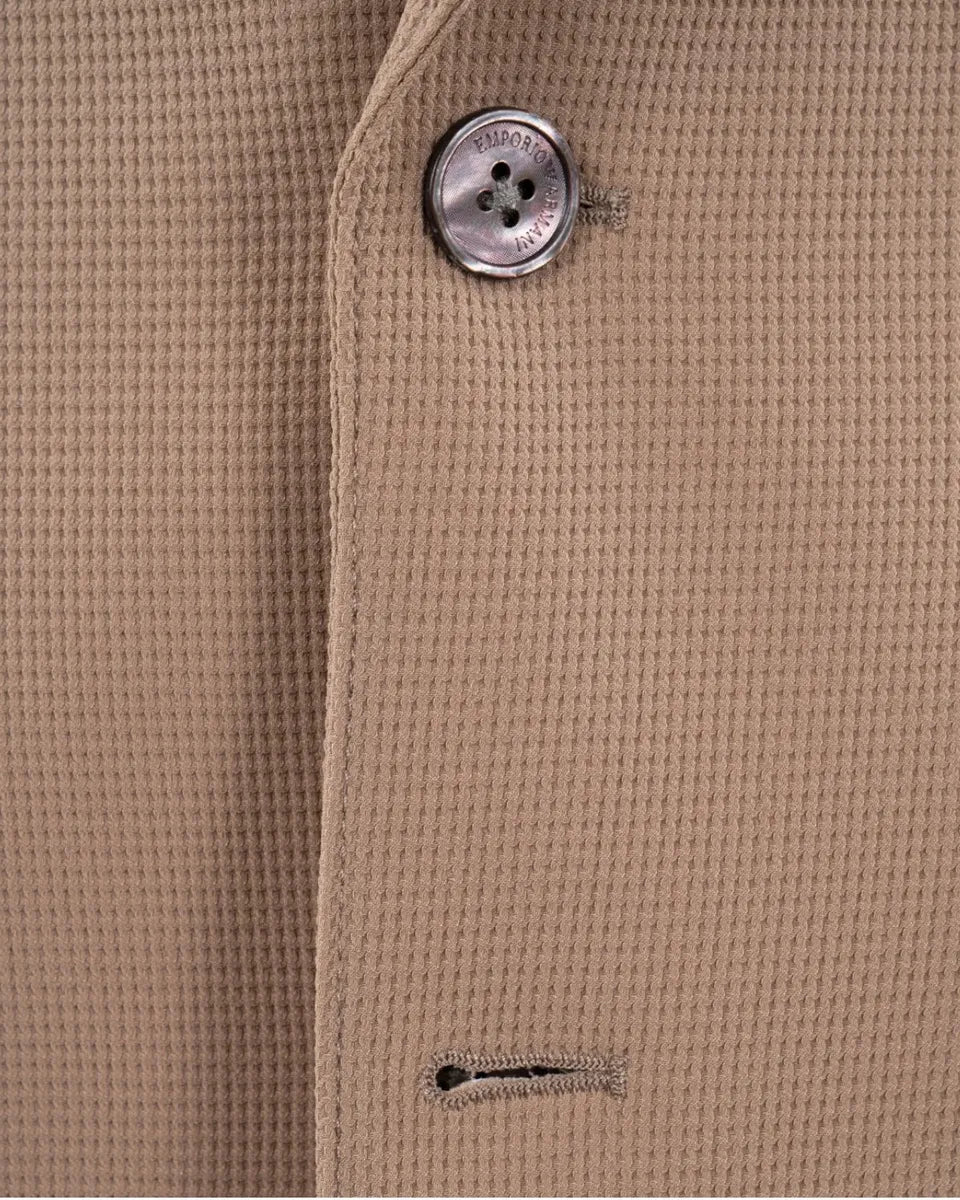 Giacca Monopetto Icon in Jersey Crepe Micro Operato Effetto Piquet-Emporio Armani-Giacche-Vittorio Citro Boutique