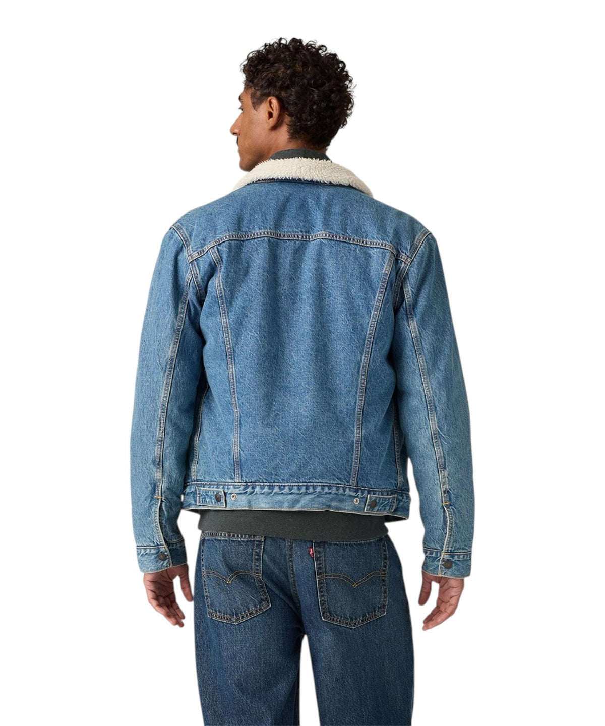 Levi’s Sherpa Trucker Type III Giacca in Denim con Fodera Sherpa