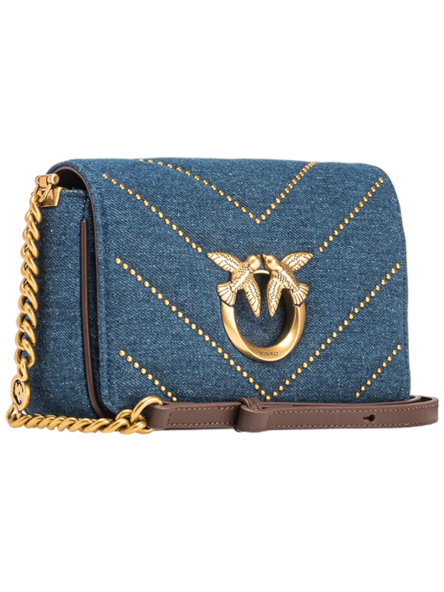 Love click mini denim-Pinko-Borse a spalla-Vittorio Citro Boutique