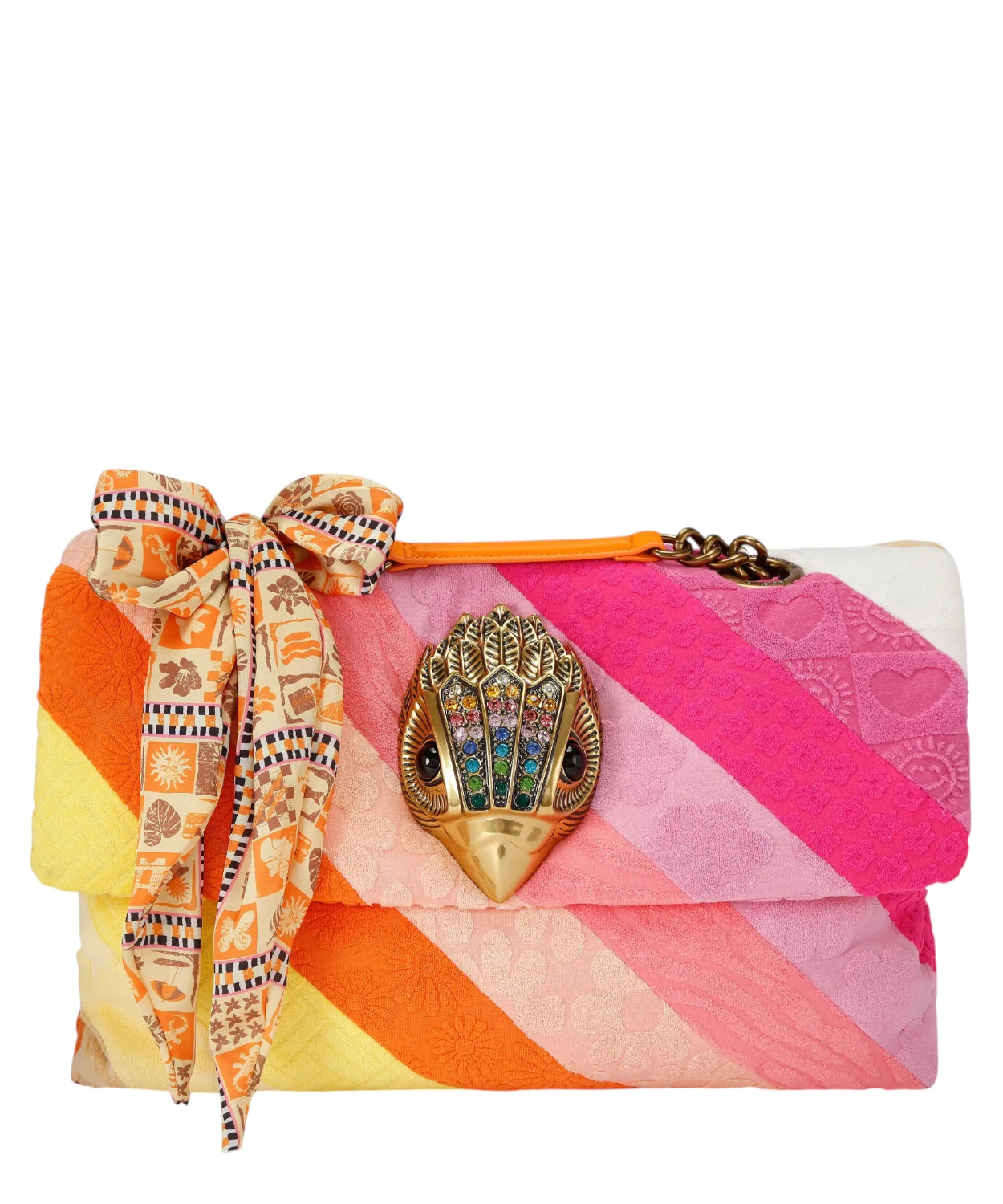 Borsa Kensington Kurt Geiger in Terry con Cristalli Rainbow