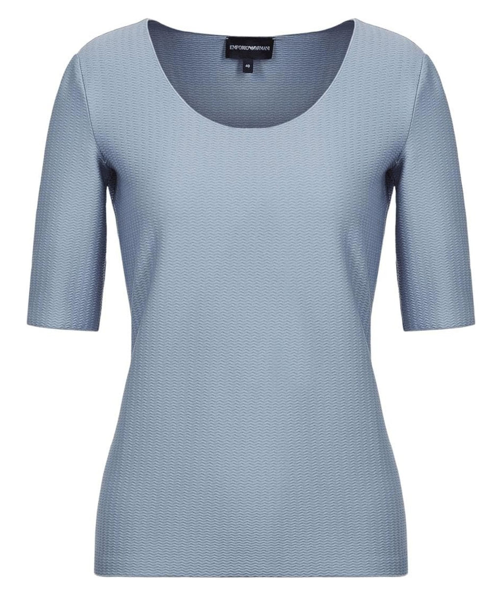 Maglia in tessuto barrè con motivo jacquard ad onde 1
