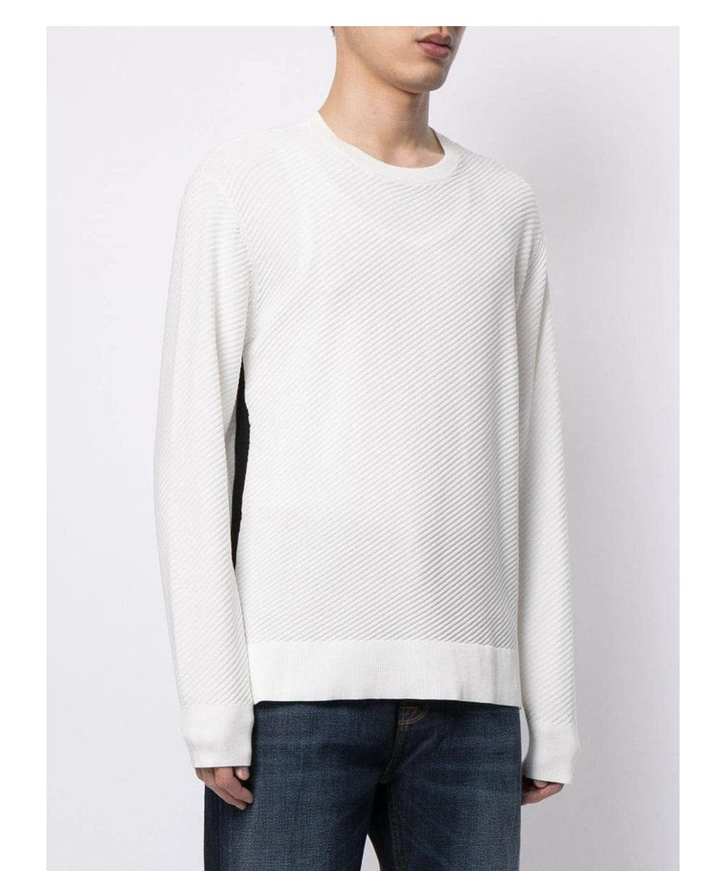 Maglione a trama diagonale con banda laterale Emporio Armani 6