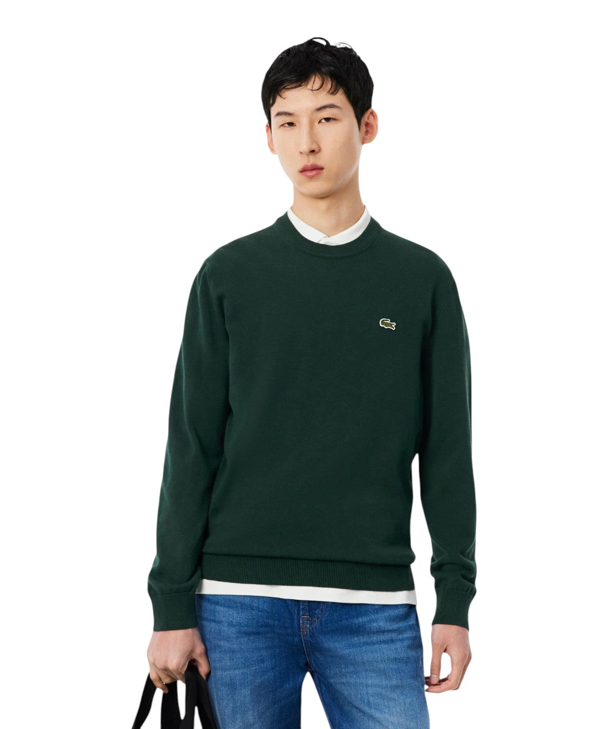 Lacoste Maglione Uomo Misto Lana per Comfort e Stile