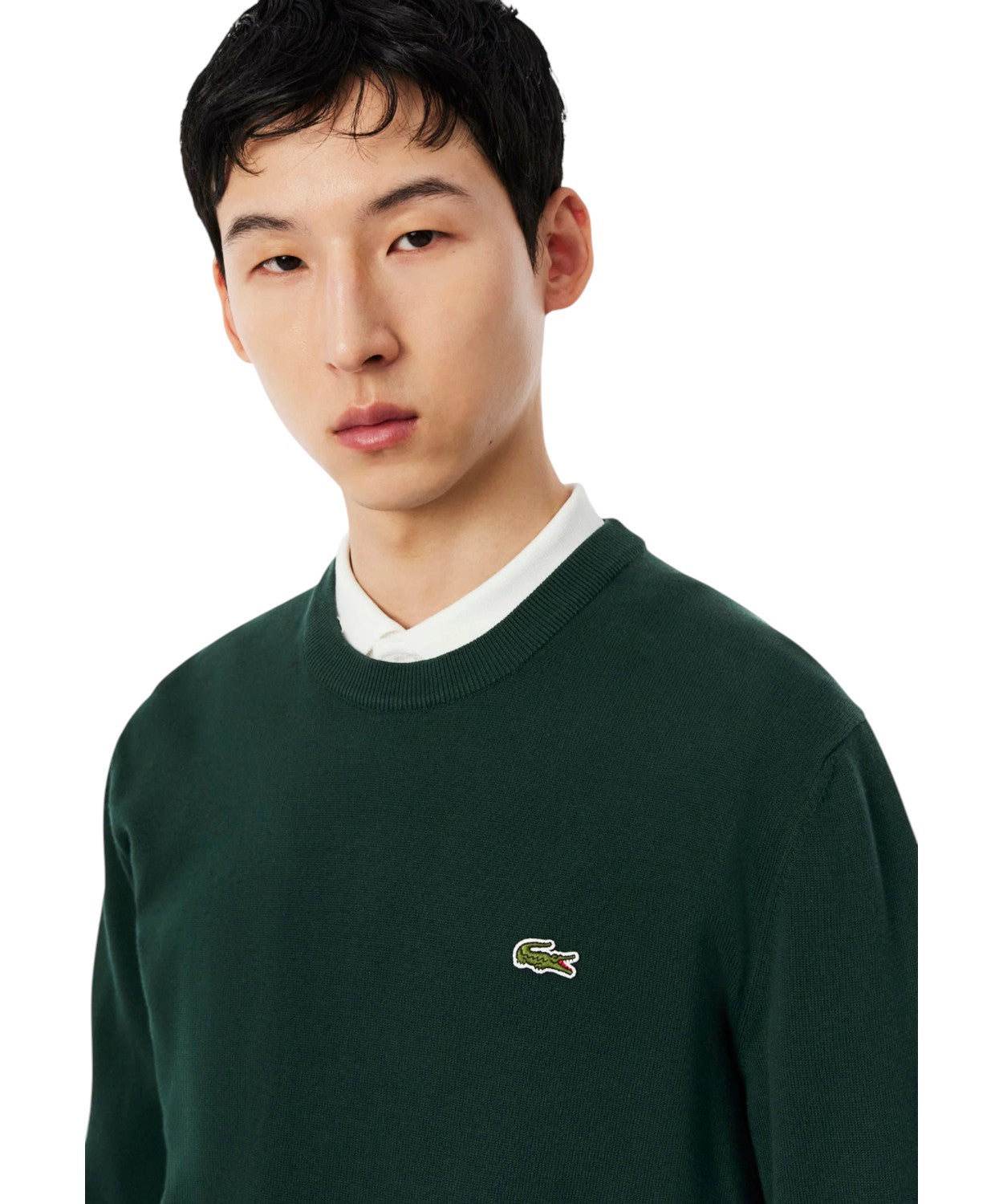 Lacoste Maglione Uomo Misto Lana per Comfort e Stile