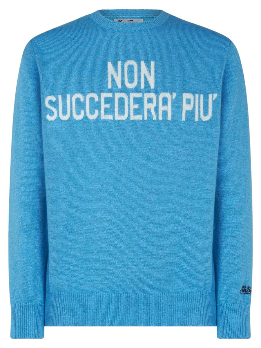 Maglia girocollo con stampa jacquard Non succederà più | EDIZIONE SPECIALE DI NIKI DJ-Mc2 Saint Barth-Maglieria-Vittorio Citro Boutique