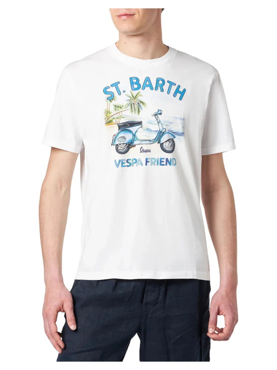 T-Shirt "St. Barth Vespa Friend" | Edizione Speciale VESPA®-T-shirt-Mc2 Saint Barth-Vittorio Citro Boutique