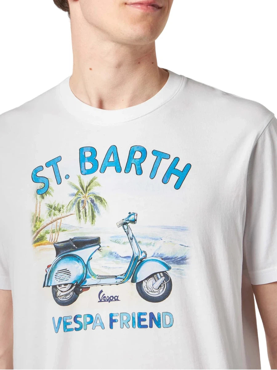 T-Shirt "St. Barth Vespa Friend" | Edizione Speciale VESPA®-T-shirt-Mc2 Saint Barth-Vittorio Citro Boutique