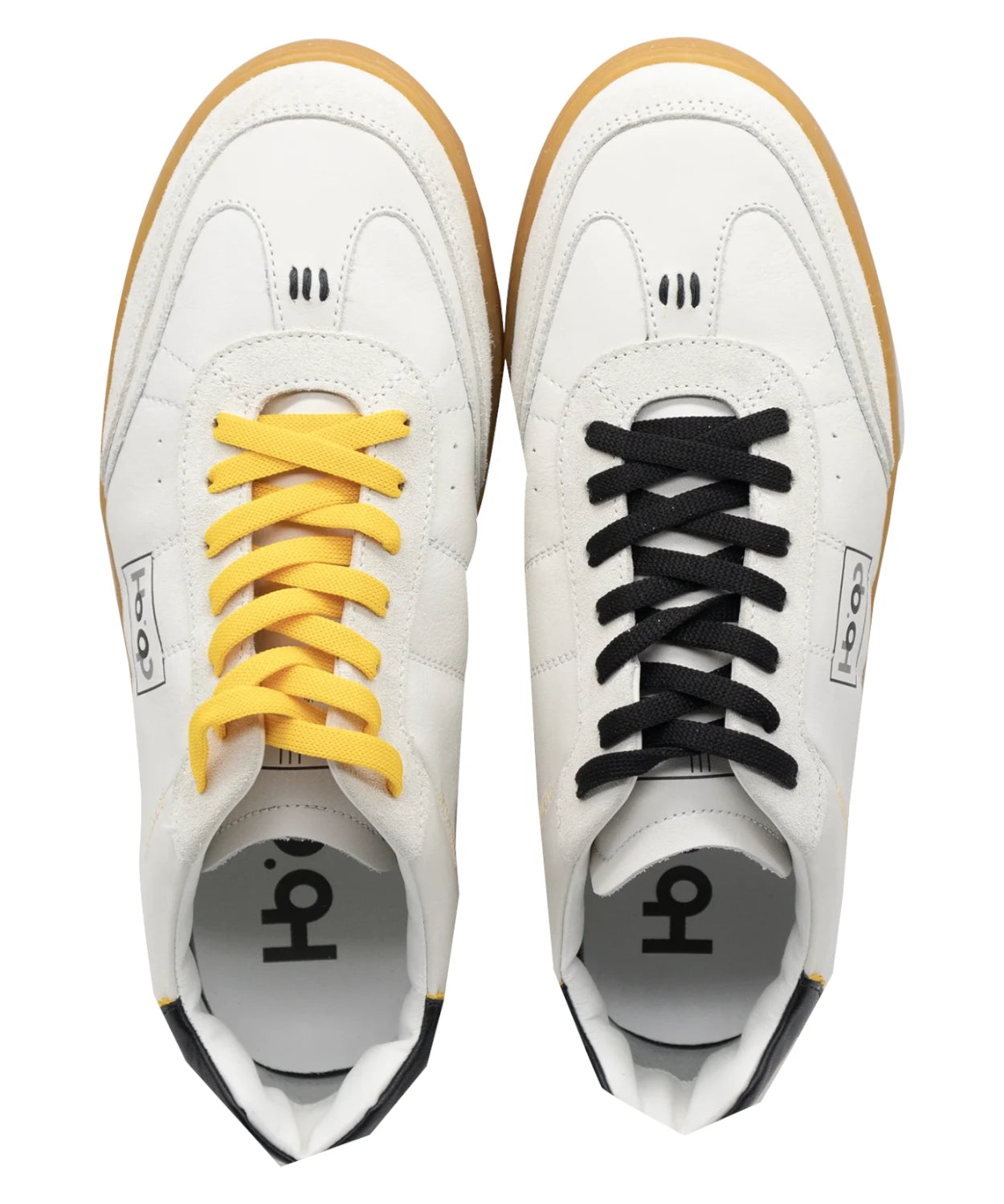 Sneakers Ho’op Mantra Offwhite Black Yellow - Pelle Nappa
