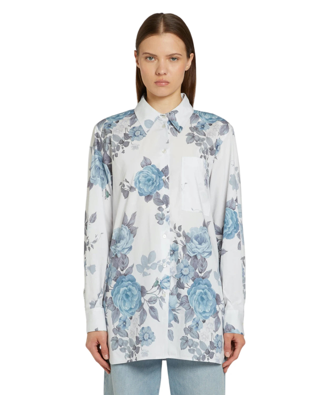 Camicia AMICI Marella Floreale in Cotone Stretch