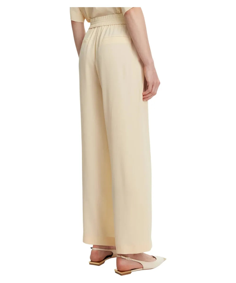 Pantalone Dritto in Crêpe de Chine di Seta con Coulisse-Pantaloni-Marella-Vittorio Citro Boutique