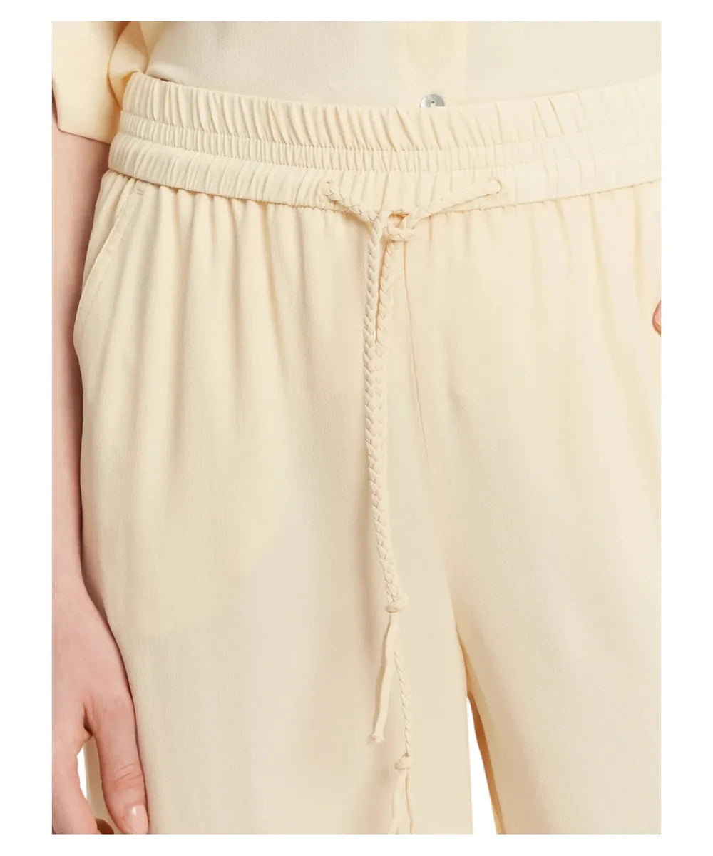 Pantalone Dritto in Crêpe de Chine di Seta con Coulisse-Pantaloni-Marella-Vittorio Citro Boutique