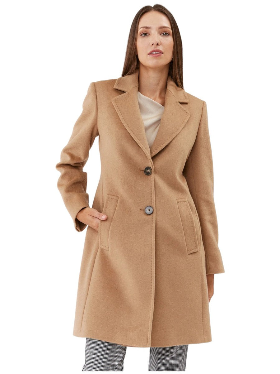 Wool Coat Langer Mantel Camel Wollmantel Langer Mantel Creme Coat - Main Image