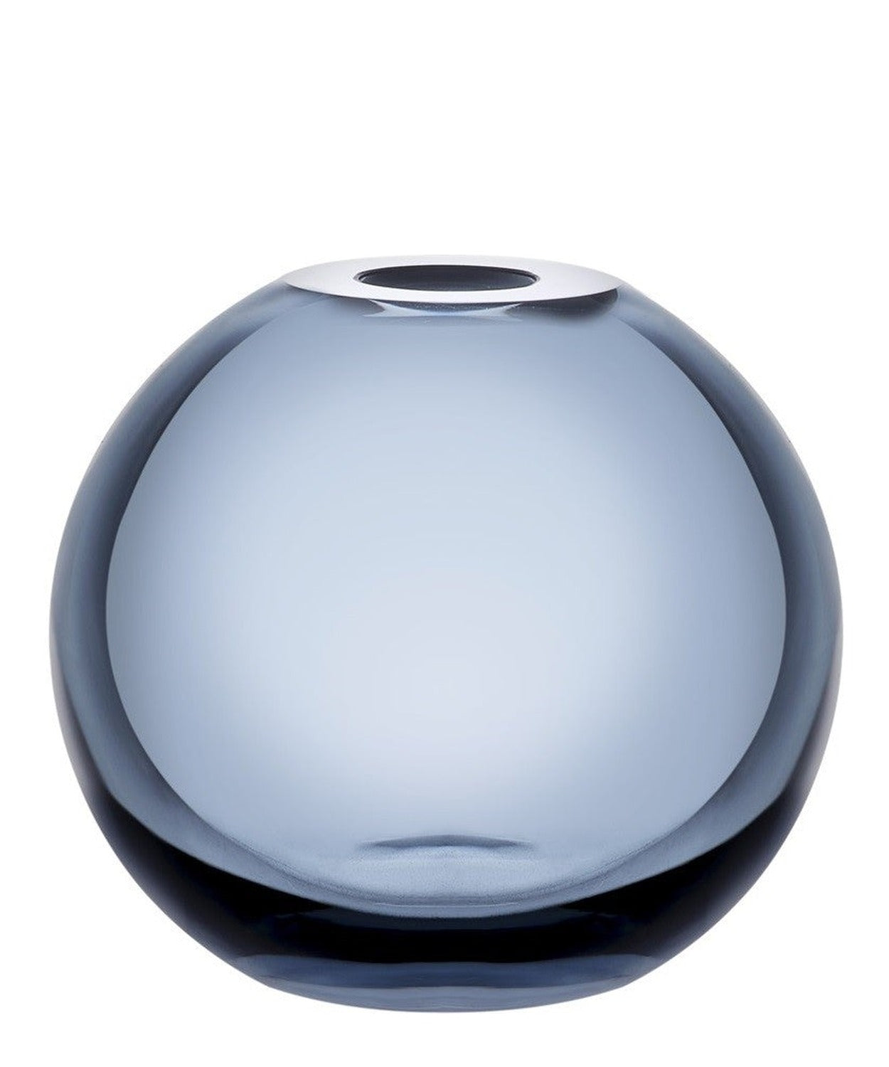 Vaso Mars piccolo blu acciaio NUDE in cristallo senza piombo
