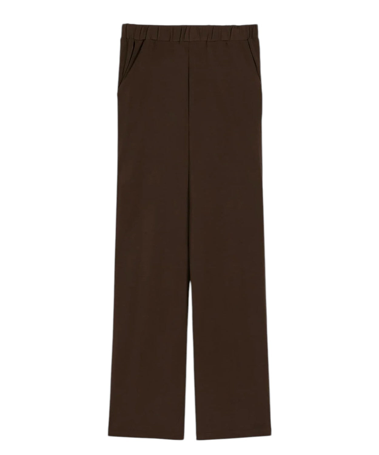 Spodnie damskie OZONO o prostych nogawkach z dżerseju crêpe