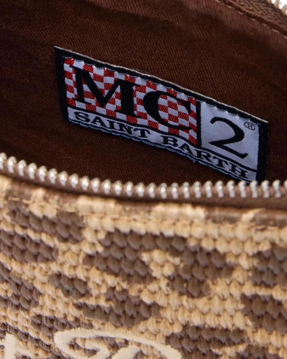 Pochette Parisienne Leopardata in Paglia-Mc2 Saint Barth-Pochette-Vittorio Citro Boutique