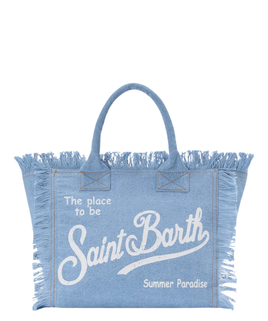 Vanity tas in denim MC2 Saint Barth voor dames