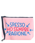 Pochette Aline rosa “Spesso Ho Sempre Ragione”-Mc2 Saint Barth-Pochette-Vittorio Citro Boutique