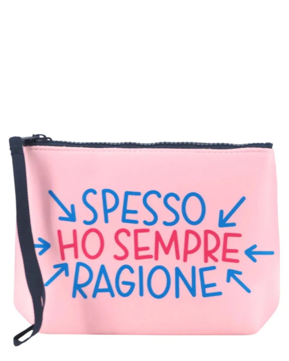 Pochette Aline rosa “Spesso Ho Sempre Ragione”-Mc2 Saint Barth-Pochette-Vittorio Citro Boutique
