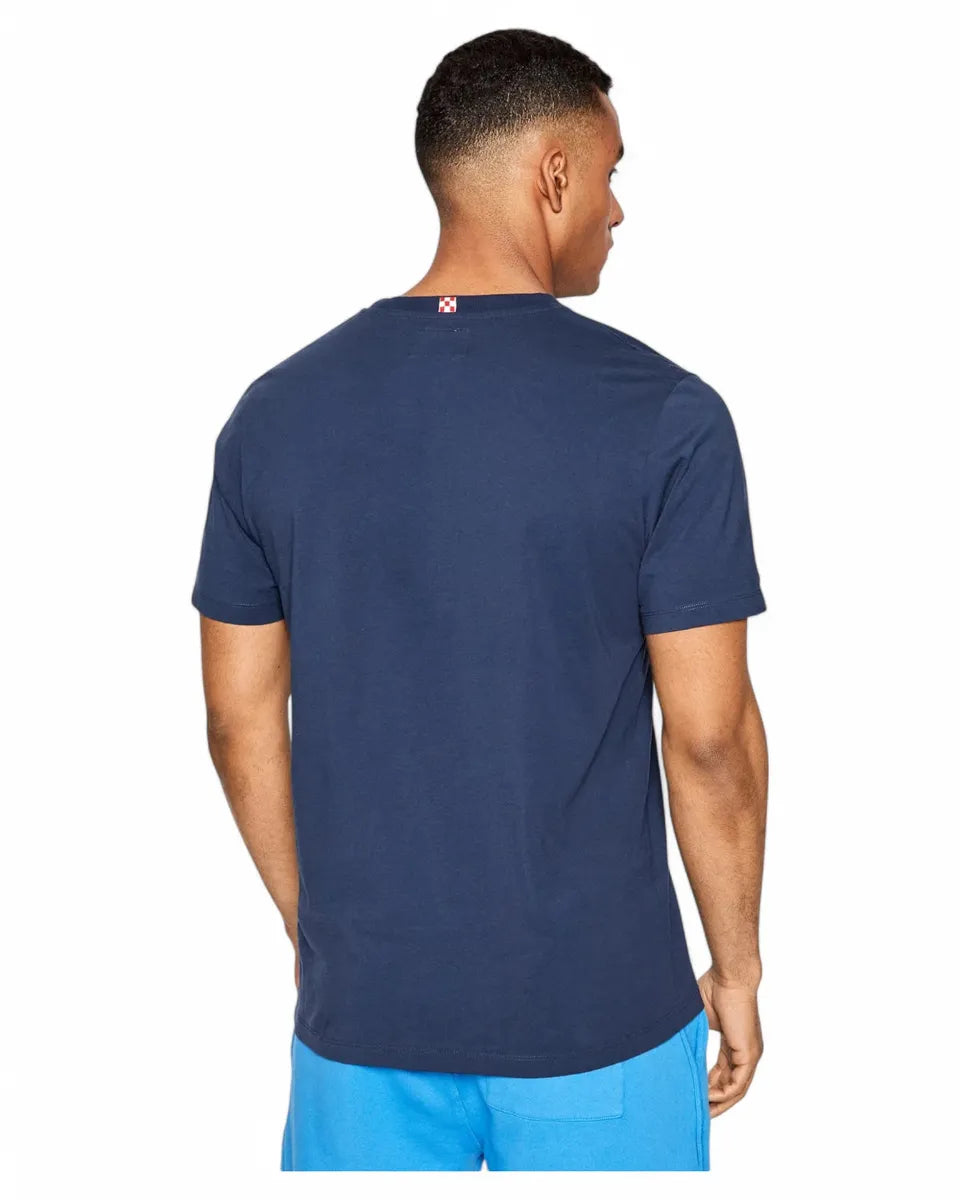 T-shirt Blu Scuro con Stampa Emb Gin Glass – Regular Fit-Mc2 Saint Barth-T-shirt-Vittorio Citro Boutique