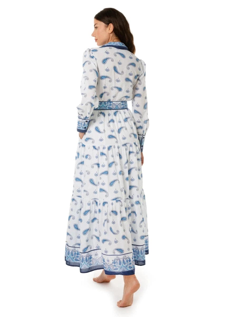 Abito lungo donna con stampa paisley-Abiti-Mc2 Saint Barth-Vittorio Citro Boutique