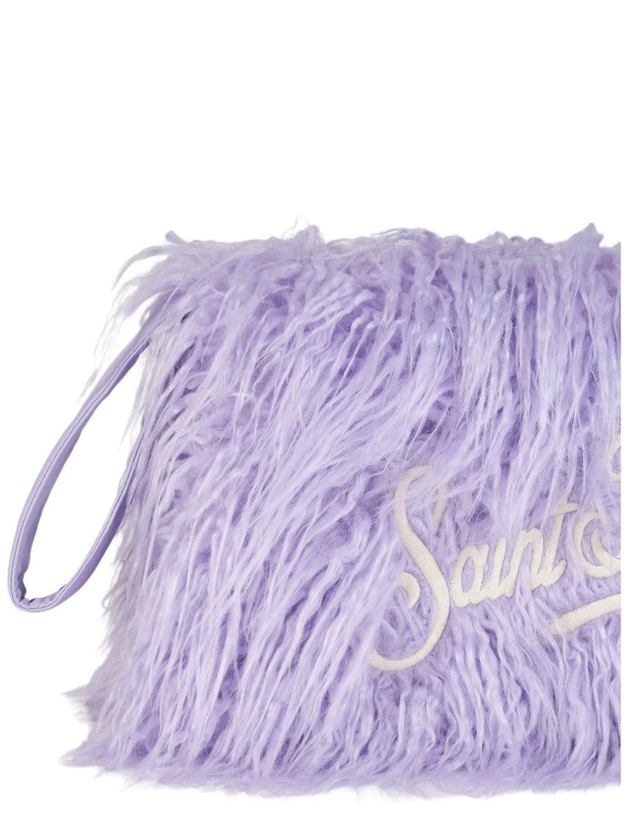 Pochette Mildred in pelo con ricamo Saint Barth-Mc2 Saint Barth-Pochette-Vittorio Citro Boutique
